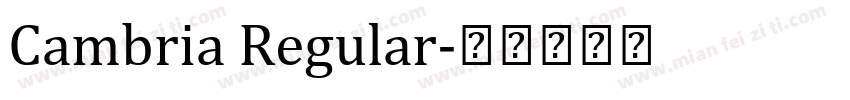 Cambria Regular字体转换